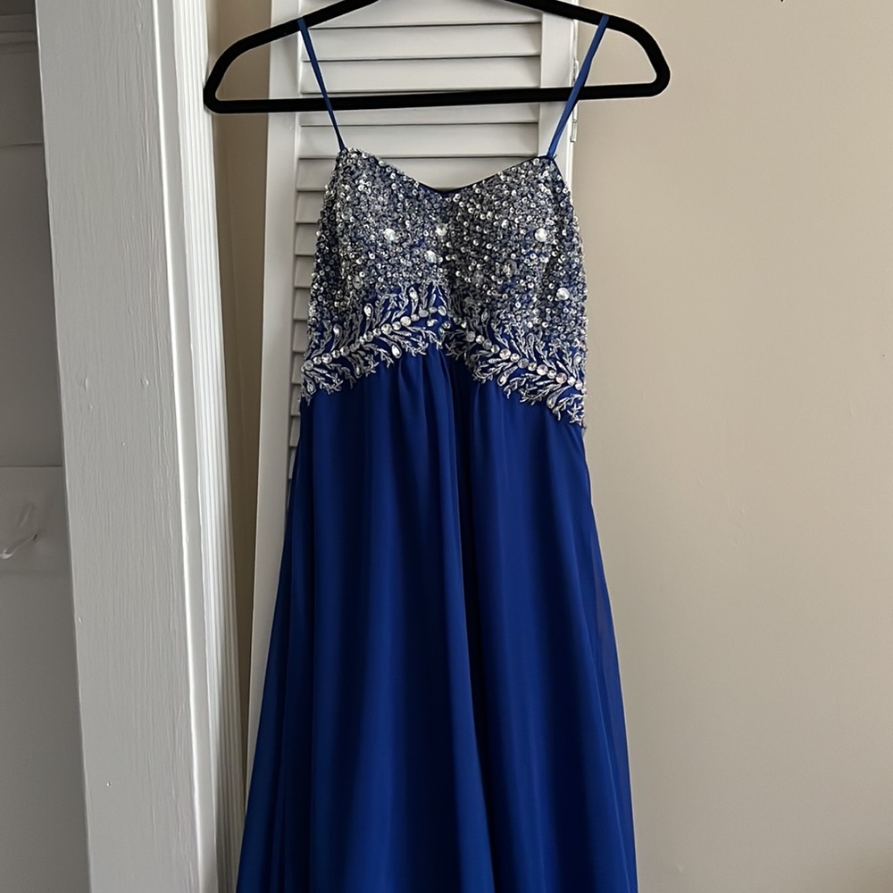 Betsy & Adam Sequin Gown - image 1